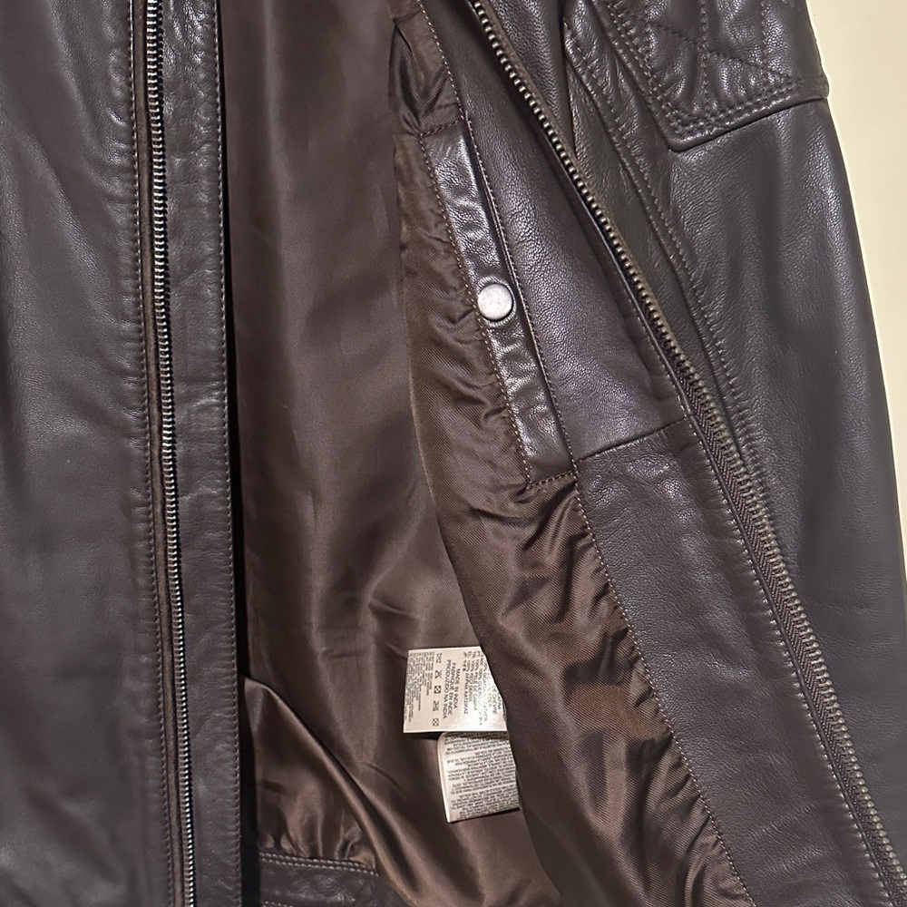 Diesel Brown Leather Jacket - Picture 5 of 7